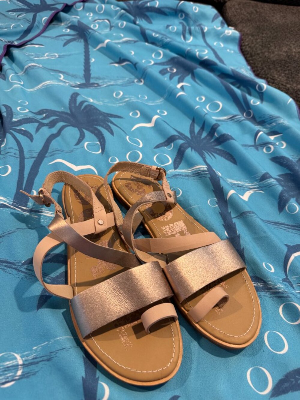 Gold Sorel sandals size 8.5